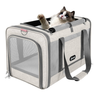 GAPZER Cat Carrier American Airline Approved 18x11x11, Top Opening Bag