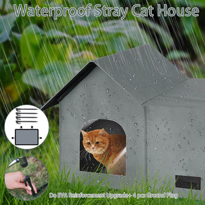 Cat Houses for Outdoor Cats-Large Weatherproof Cat Bed for Indoor Bed