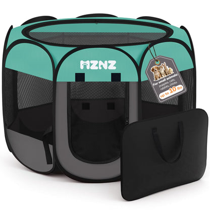 MZNZ Dog Cat Playpen, Portable Puppy Pet Crate Indoor Enclosure