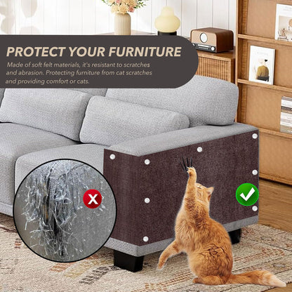 X15.8" Cat Scratching Mat, Self-Adhesive Cat Scratch Carpet, DIY Mat
