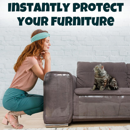 FixZilla Anti Cat Scratch Furniture Protector, 10-Pack Couch Furniture
