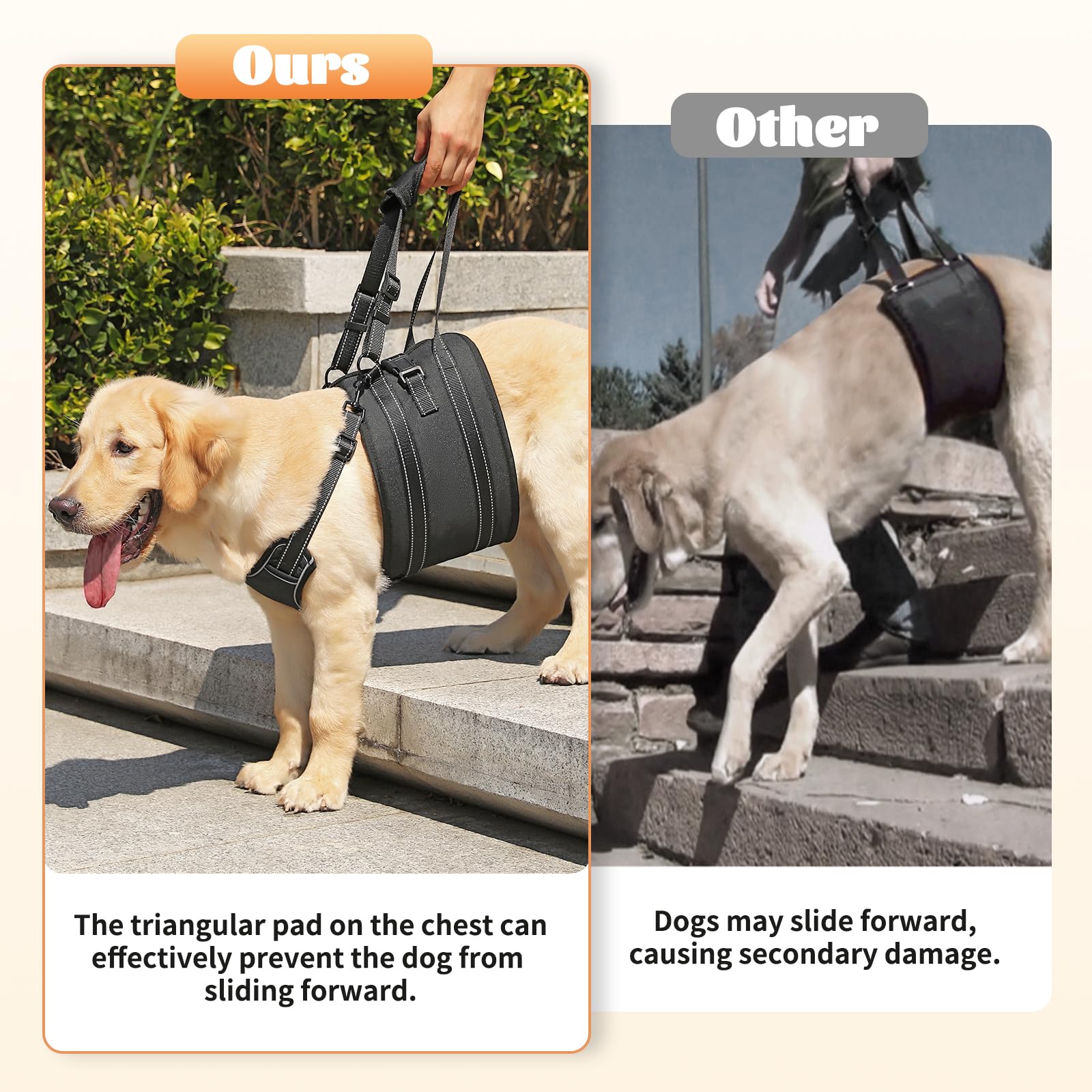NOYAL Dog Lift Harness Sling Adjustable Pet Carrier for Senior
