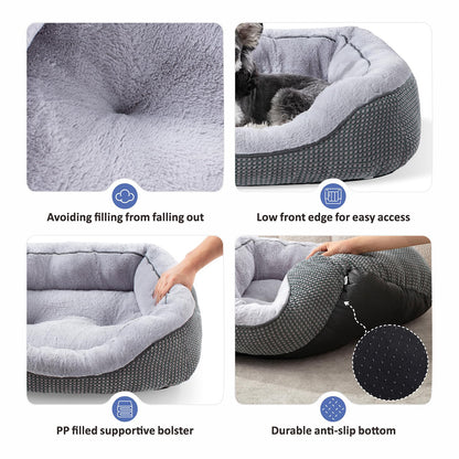 INVENHO Medium Dog Beds for Medium Dogs Washable, Rectangle Dog Bed