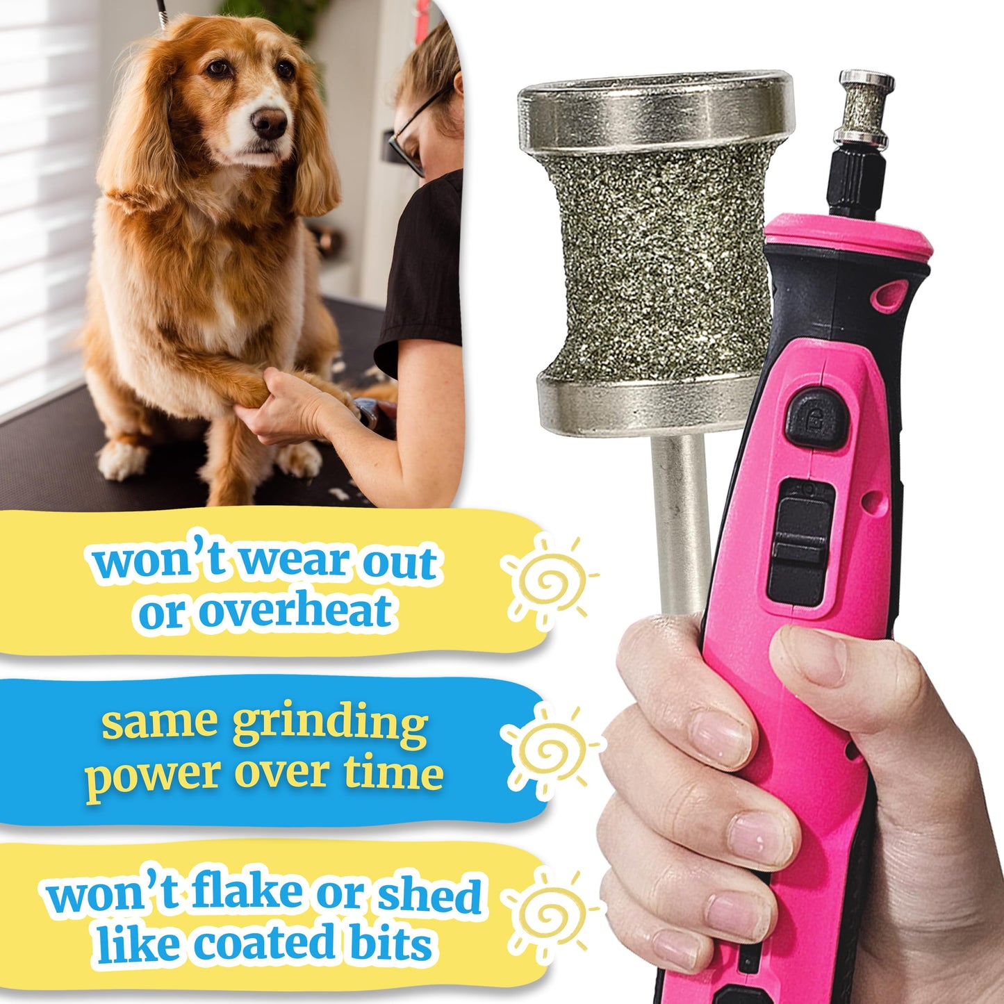 Diamondg Dog Nail Grinder Bit, 1 Pack Compatible with Dremel, Bowl
