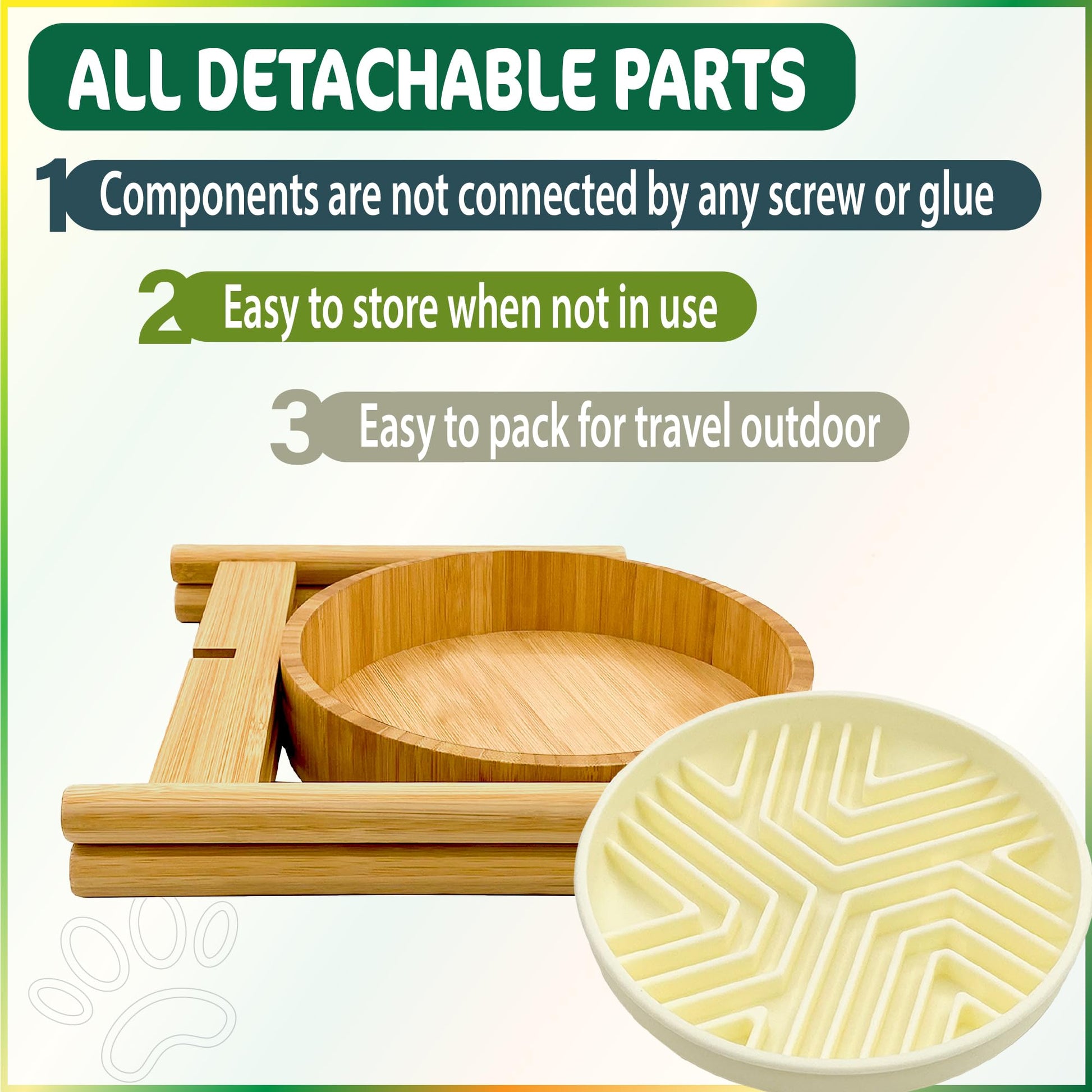 Raised Slow Feeder, Licking Mat/Pad Suitable for Wet and Dry Feeder