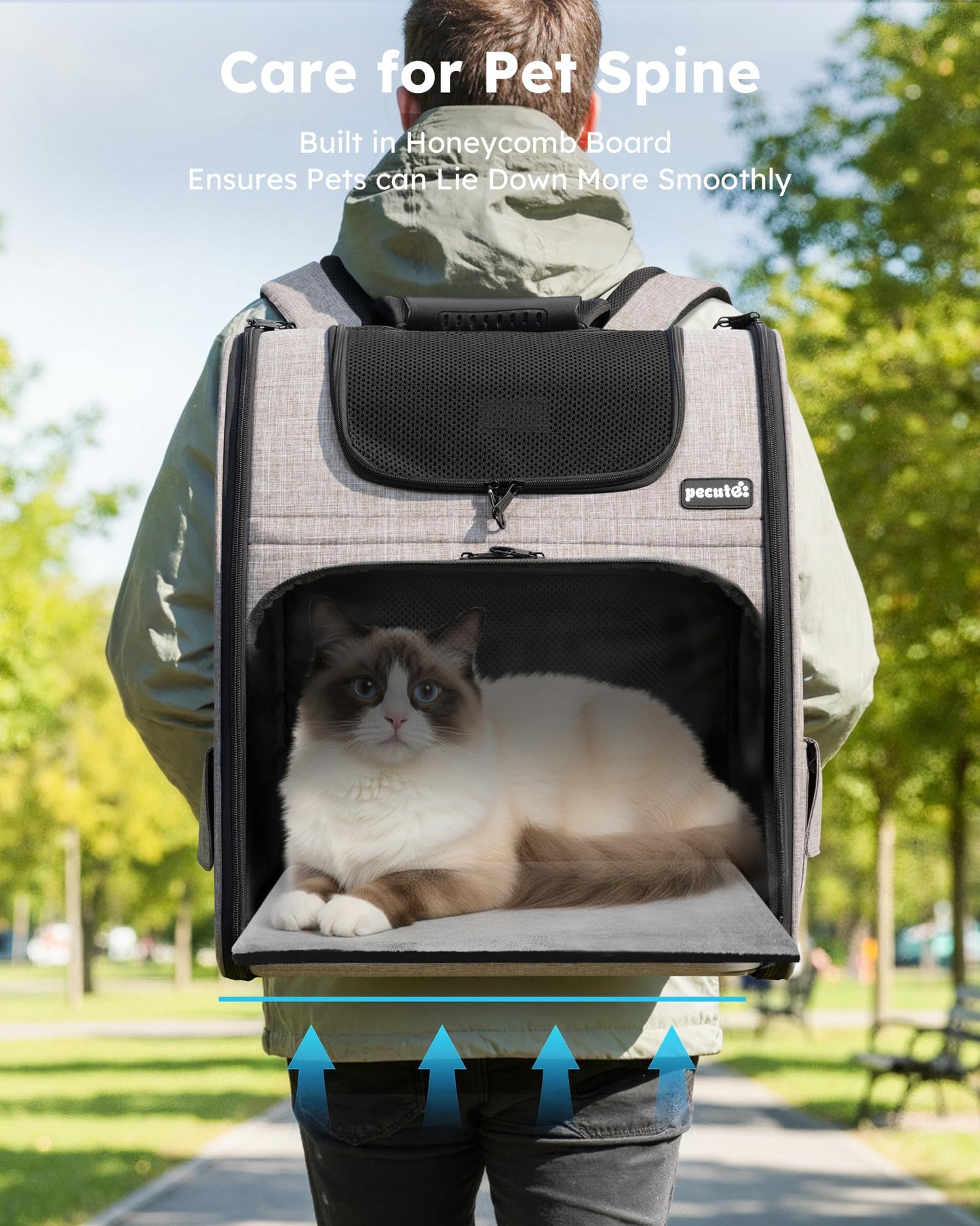 Pecute Cat Backpack Carrier XL, ExpandablePet Backpack