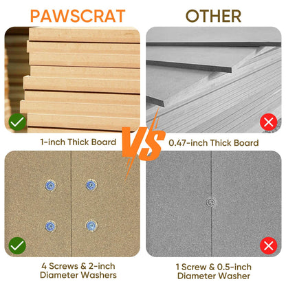 PAWSCRAT Cat Scratching Post High, Large Diameter Natural Scratcher