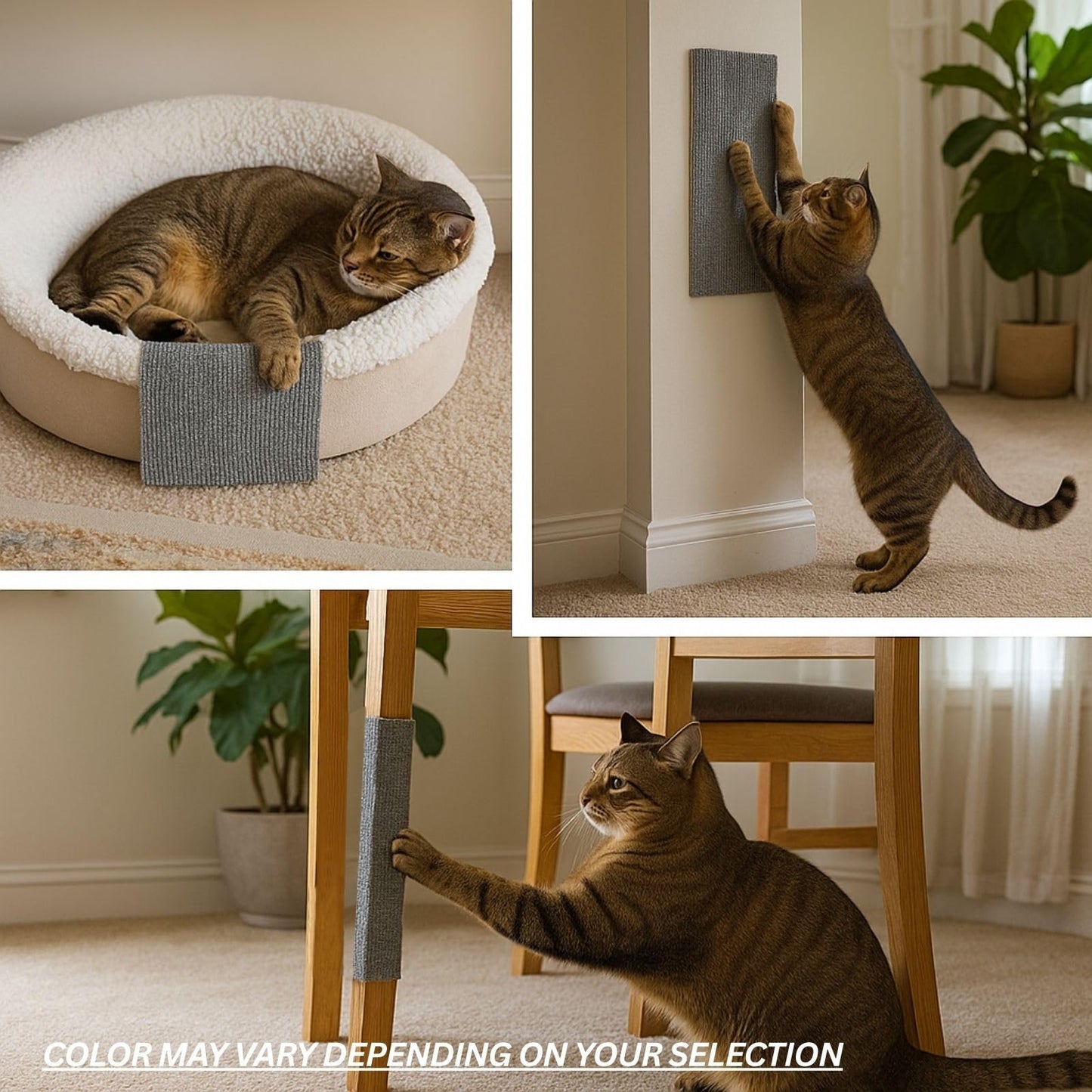 Cat Scratch Mat (3 Pack), 23.6’’ x 11.8’’ Wall Corner Scratcher