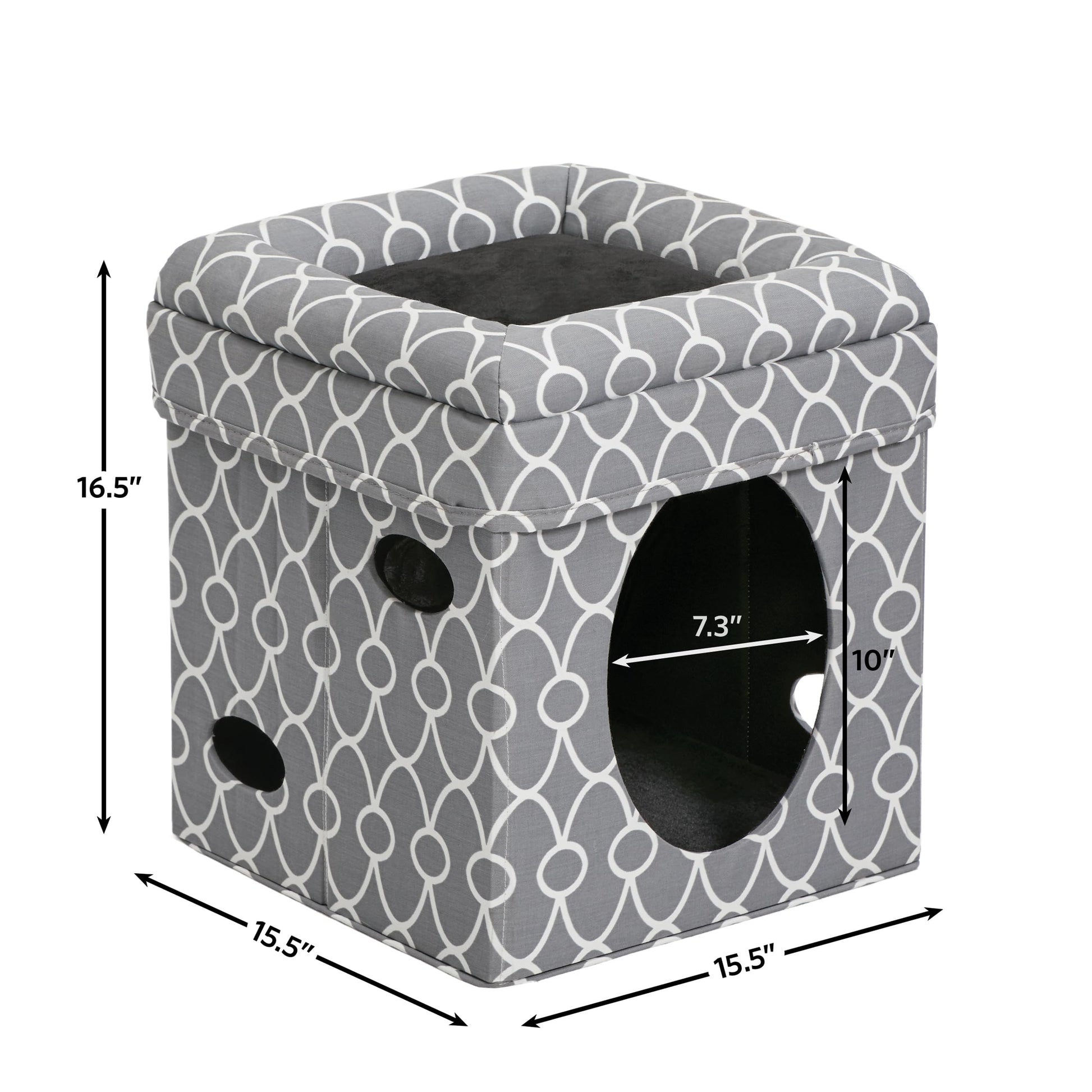 MidWest Homes for Pets Feline Nuvo Curious Cat Cube, Foldable Toy