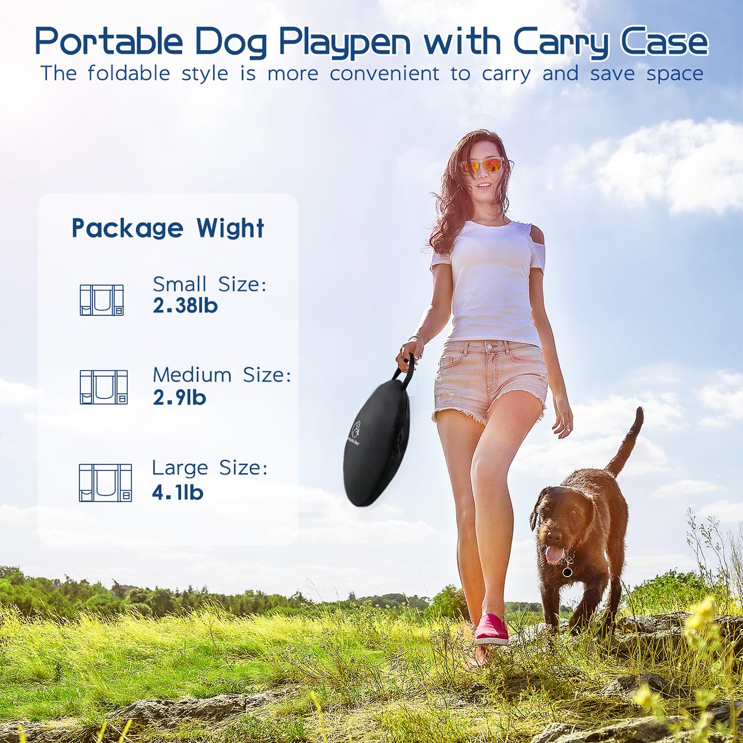 Dog Playpen,Pet Playpen,Foldable Dog Cat Playpens,Portable Exercise