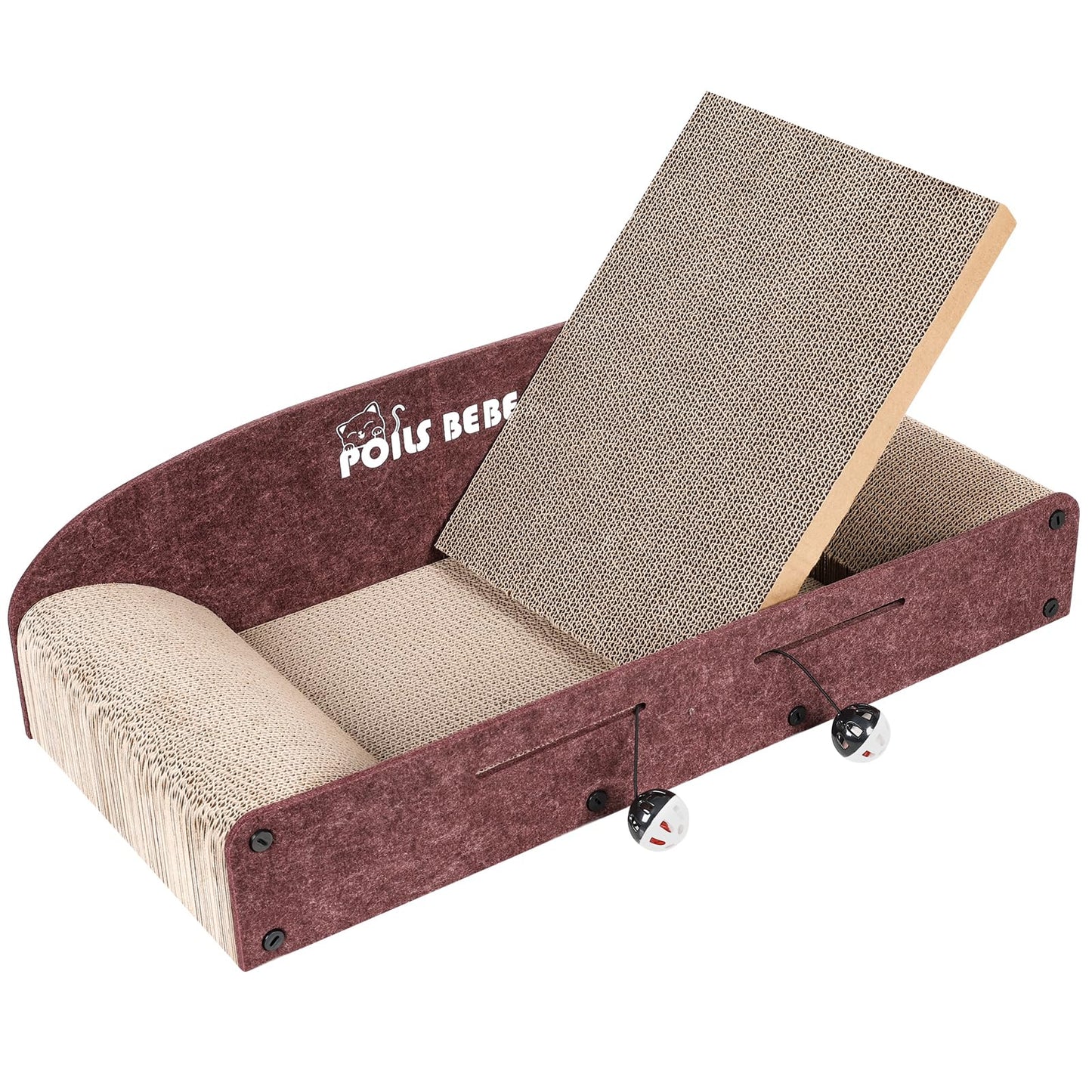 Poils Bebe Sofa Cat Scratcher, Small Cat Scratcher Cardboard Furniture