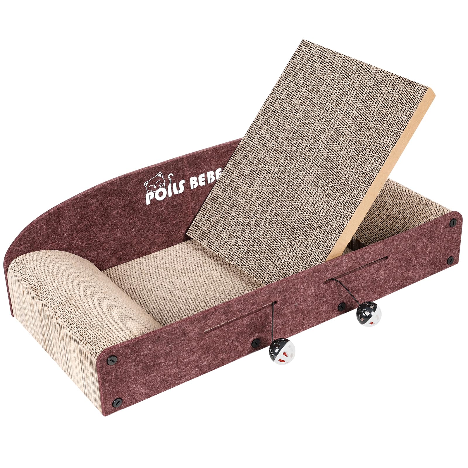 Poils Bebe Sofa Cat Scratcher, Small Cat Scratcher Cardboard Furniture