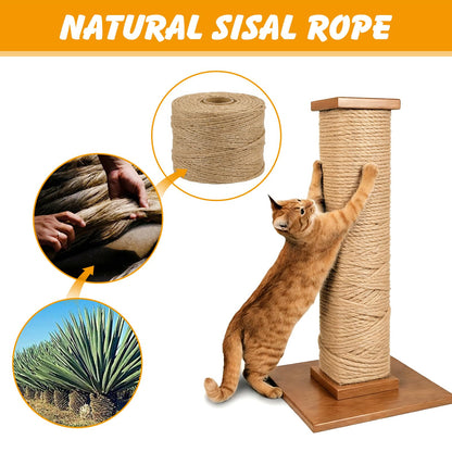 Natural Sisal Rope for Cat Scratcher, 1/ x Cat Rope, Heavy Scratcher