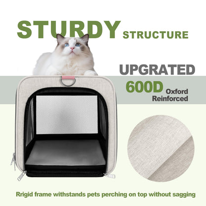 GAPZER Cat Carrier American Airline Approved 18x11x11, Top Opening Bag