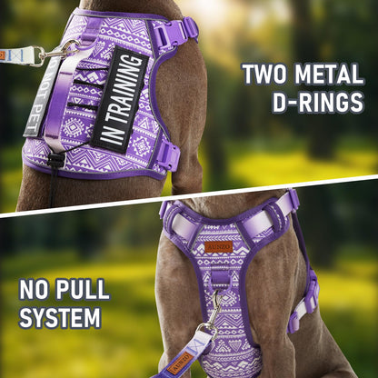 Tactical Dog Harness X-Large No Pull Easy Walker, Escape Proof Harness