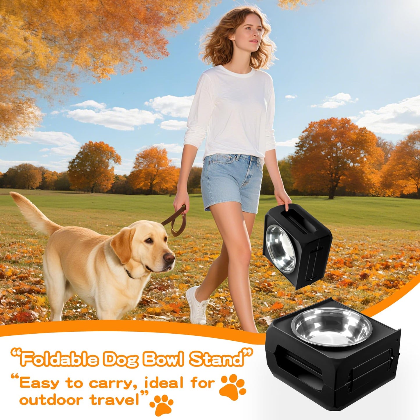 Elevated Dog Bowls for Large Dogs 5 Adjustable Heights Bowl