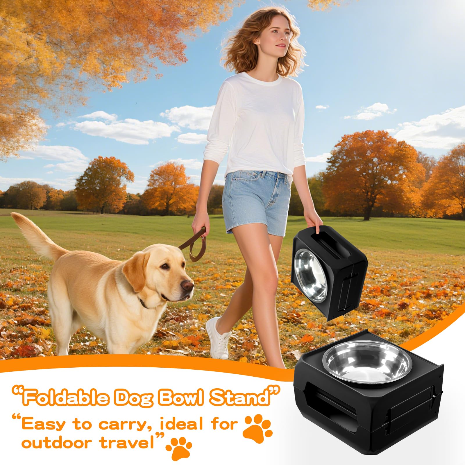 Elevated Dog Bowls for Large Dogs 5 Adjustable Heights Bowl