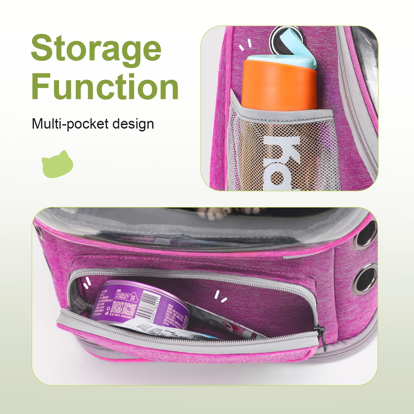 Cawypety Expandable Cat Backpack,Cat Bubble Backpack Carrier