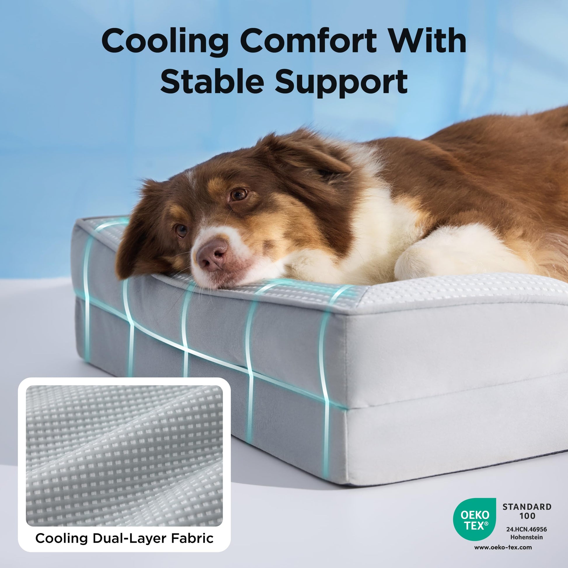 Bedsure Cooling Dog Beds Large Sized Dog Orthopedic Large Dog Bed