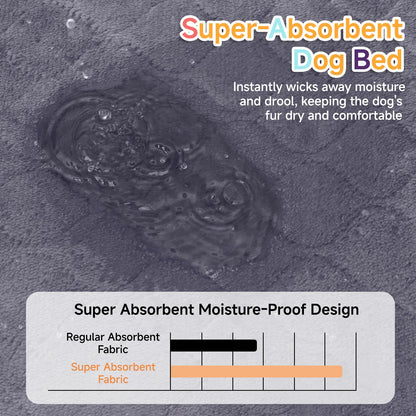 WAYIMPRESS Waterproof Dog Bed for Crate Outdoor Crate Pad Bed
