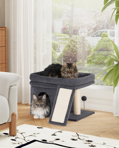 Aechonow Cat Tree for Large Cats, Cat Tree Tower with Scratching Bed