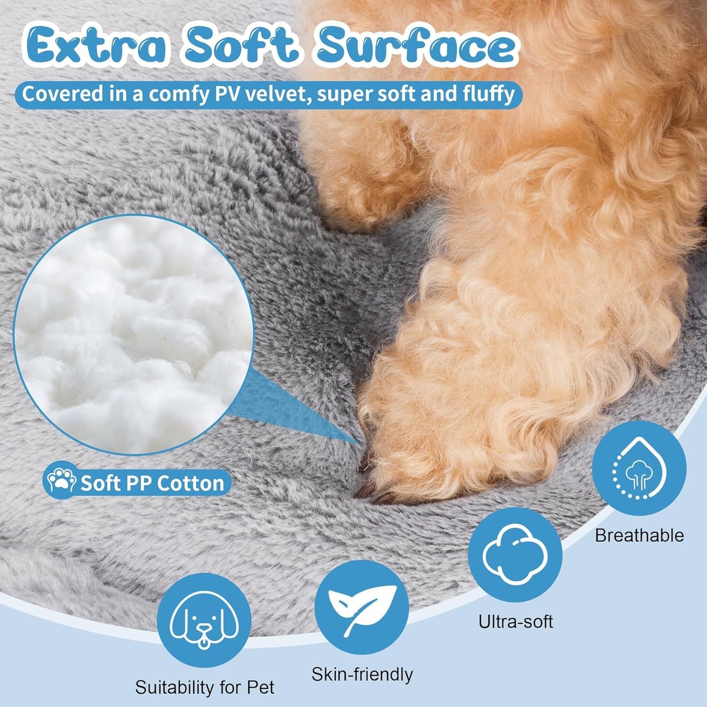 ZENGAOOU Dog Crate Pad for Small to Medium Dogs, Plush Kennel Mat