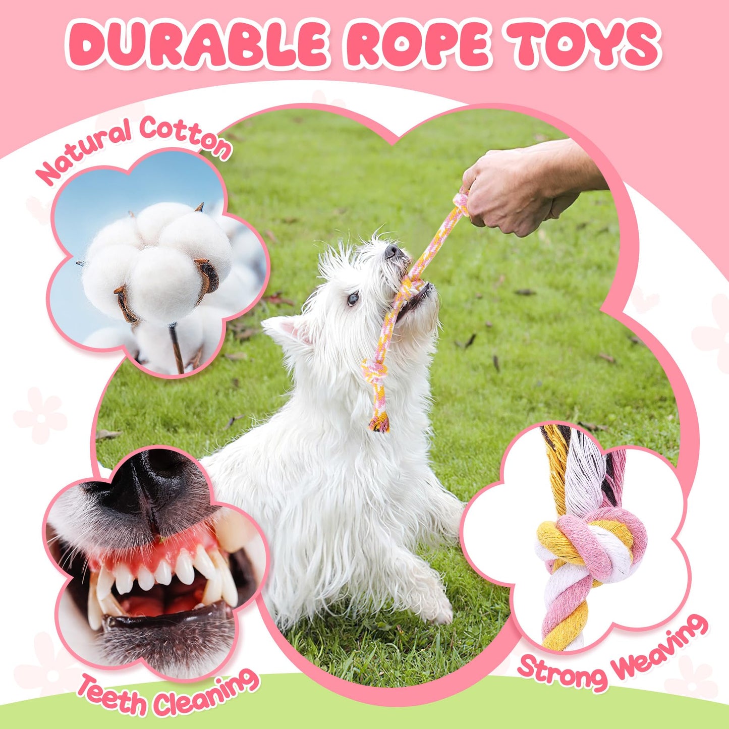 Zeaxuie Puppy Toys for Teething 9 Pack Small Dog Set With Chew