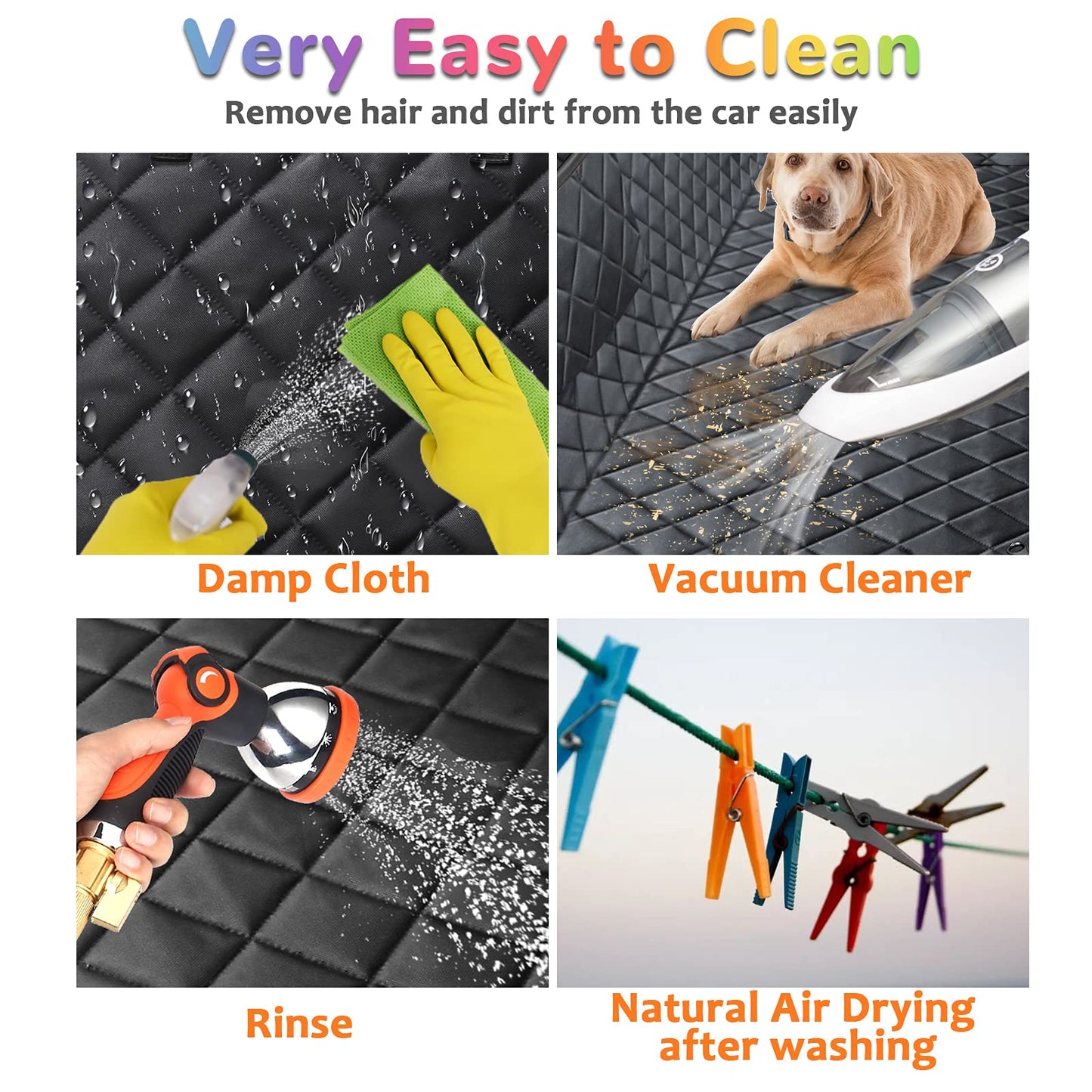 URPOWER Dog Car Seat Cover for Pets Waterproof Seat Cover Hammock Seat