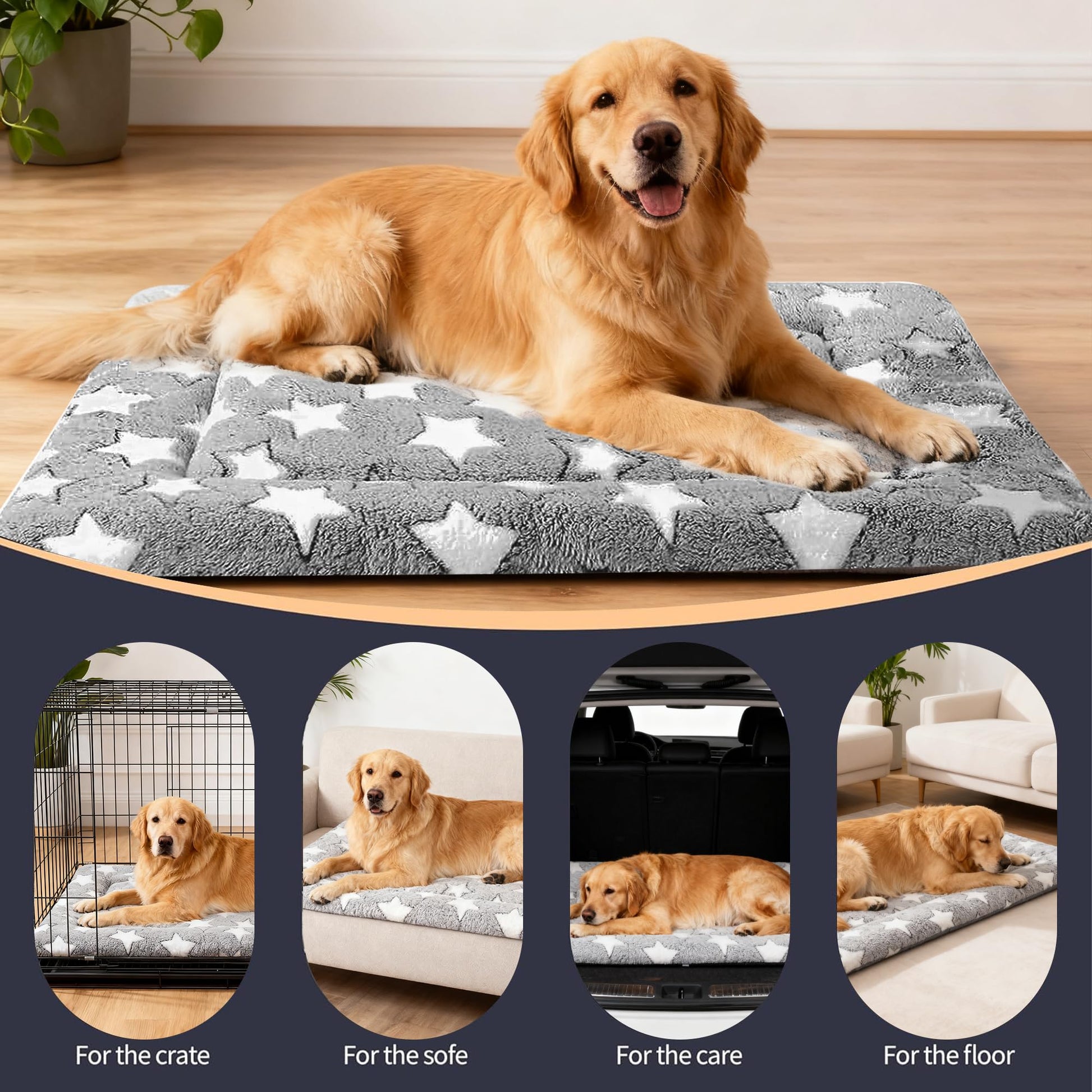 pobopobo Dog Bed Mat, Reversible Crate Pads for Crate