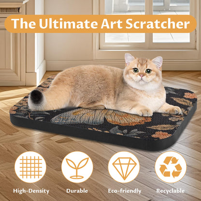 LESISSMER 2 Pack Art Cat Scratcher, Wall-Mountable Cat Scratch Pad