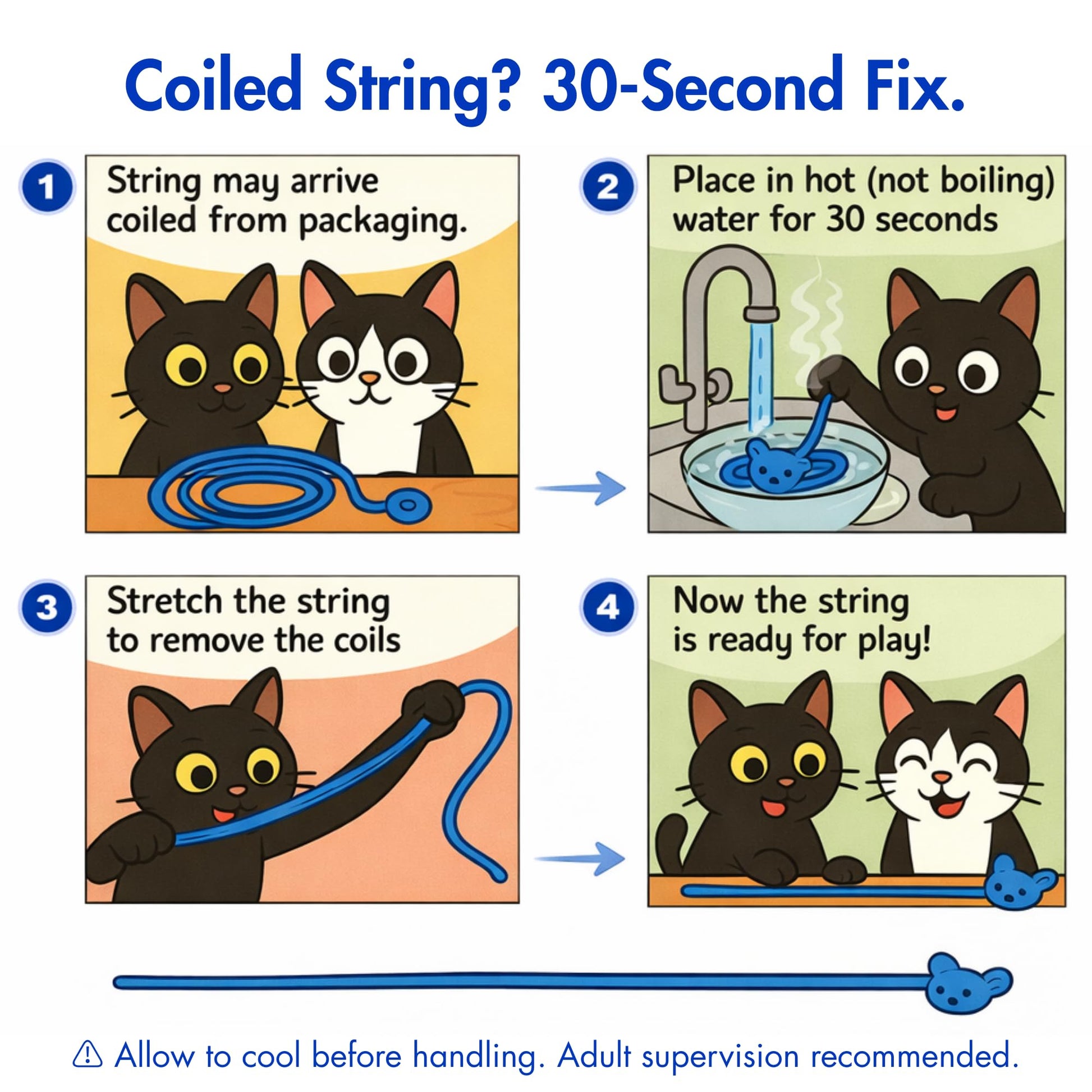 Niko and Oscar's Cat Toys, The Chonky String, Interactive Cat Toy