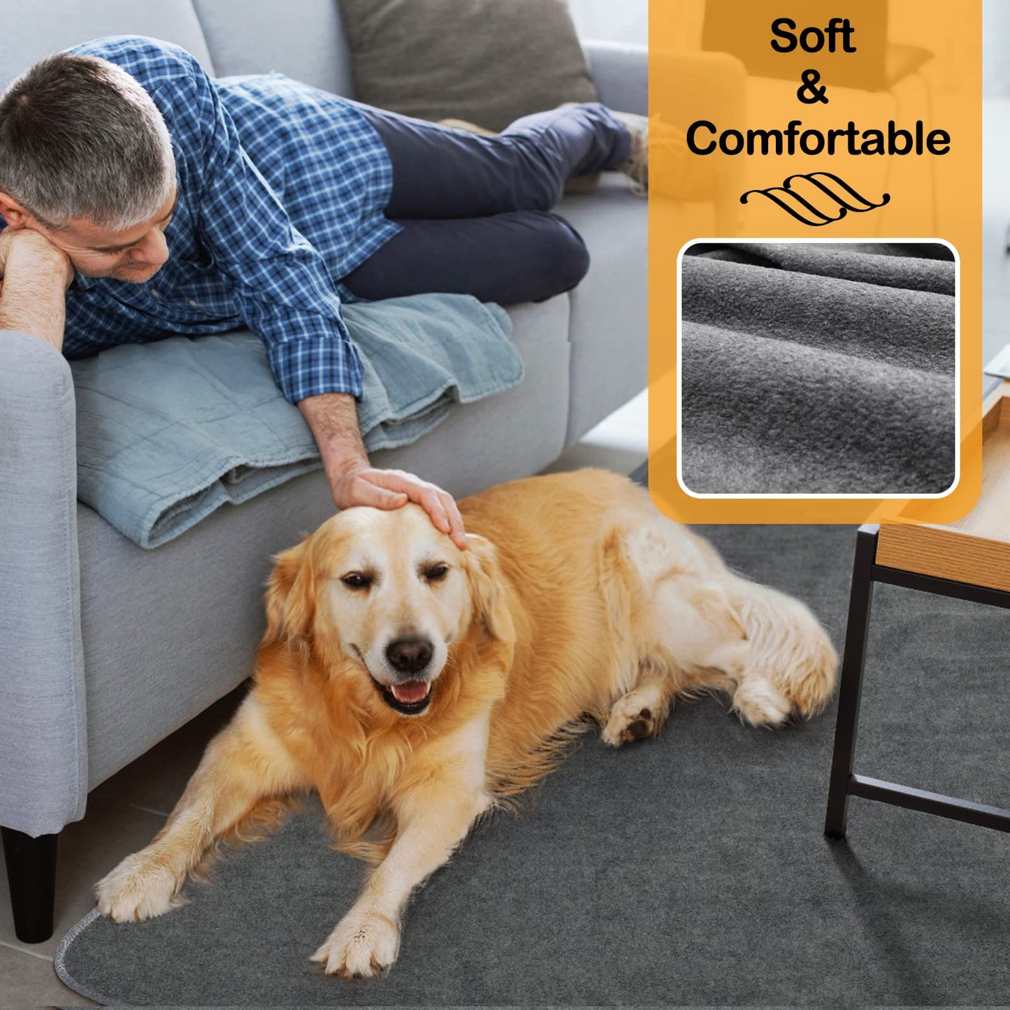 LOOBANI Non-Slip Washable Pee Pad for Dogs, 1 Pack Extra Mat