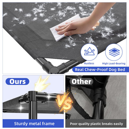 Simple Trending Elevated Dog Bed for Large Dogs, Waterproof Raised Bed