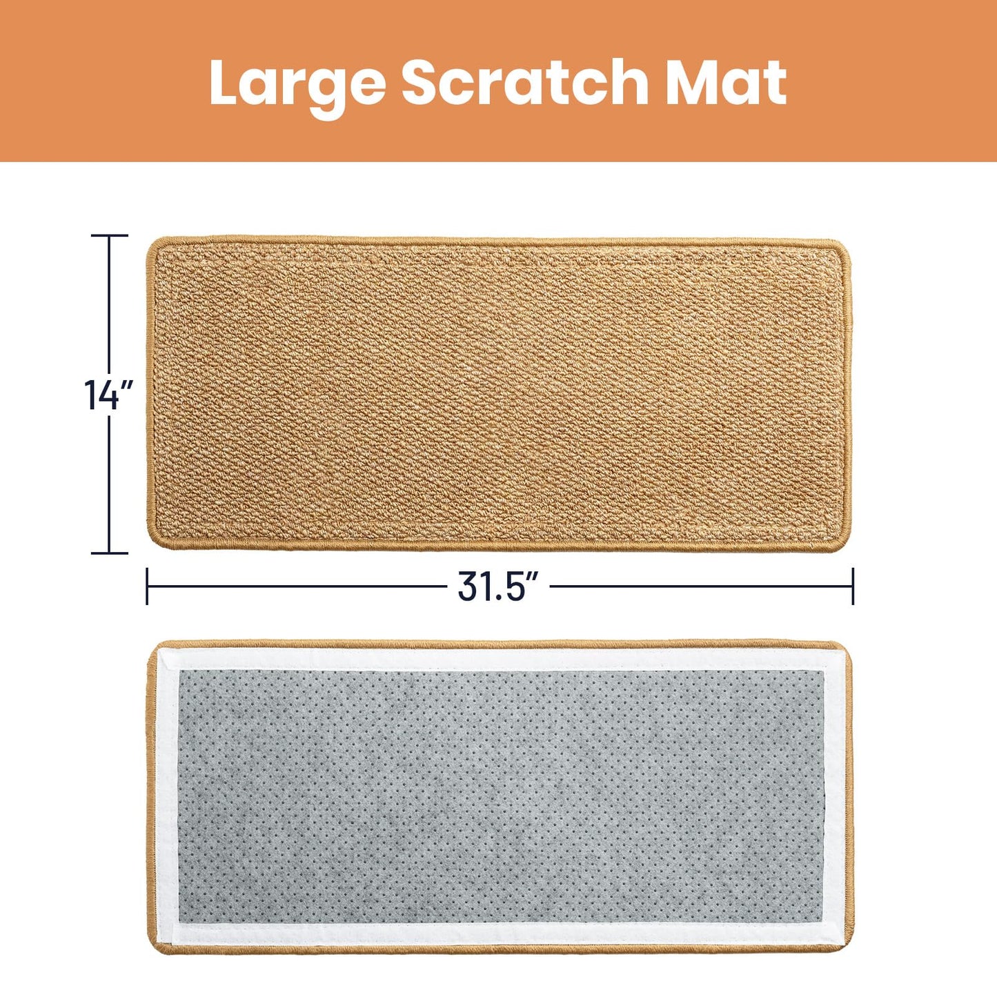 Ordora Cat Scratcher Mat Set: 31.5" Extra Large Cat Scratch Mat
