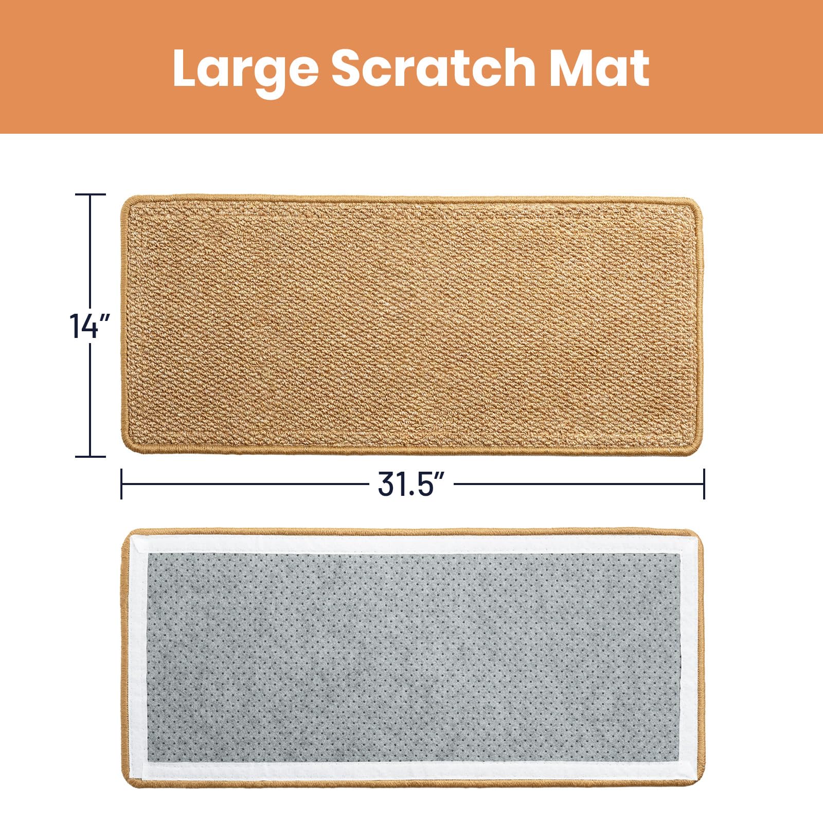 Ordora Cat Scratcher Mat Set: 31.5" Extra Large Cat Scratch Mat