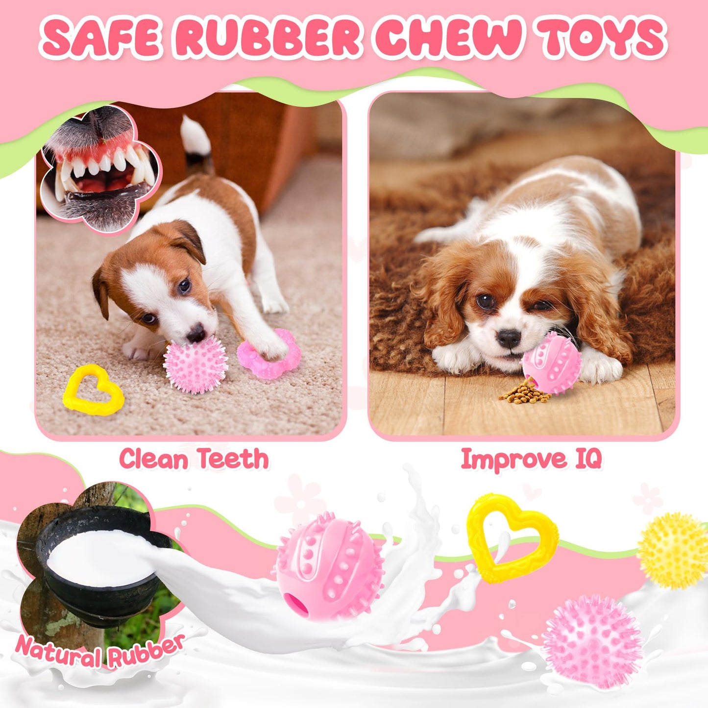 Zeaxuie 23 Pack Puppy Toys for Teething, Small Dog Toys with Cute Chew