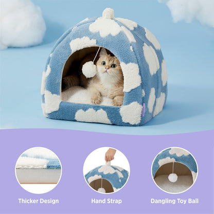 Lesure Cute Cat Beds for Indoor Cats 1 Cat Cave Bed for Kittens Bed