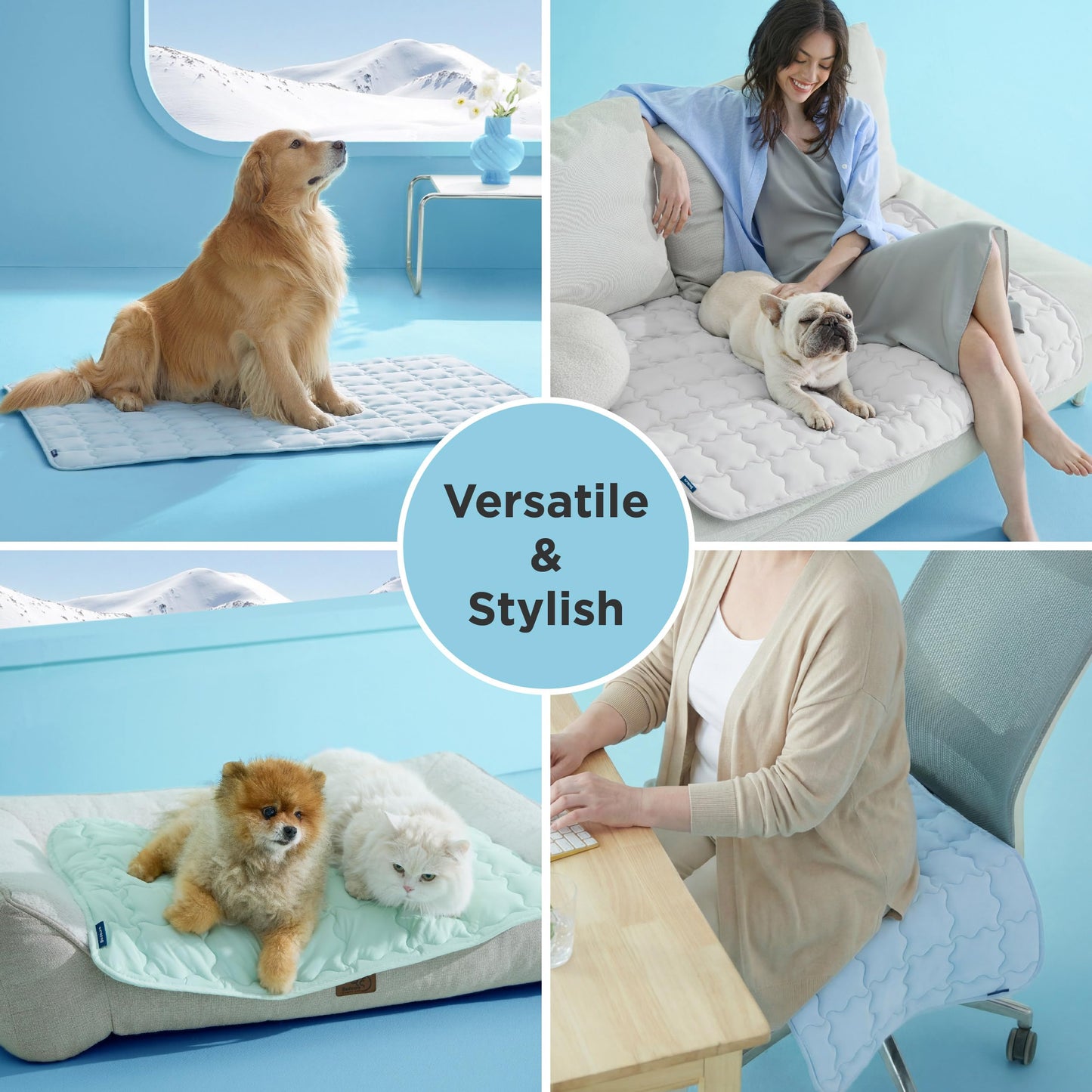 Bedsure Cooling Mat for Small Dog, Q-Max>0.5 Thin Breathable Crate