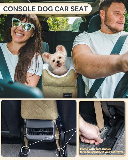 PETSFIT Dog Car Seats for Small Dogs with Safe Protection Hooks, Seat