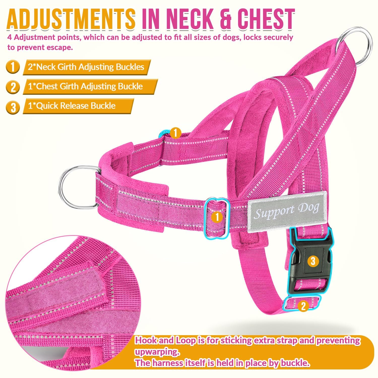 SlowTon No Pull Dog Harness Heavy Duty Dog Harness and Leash Set