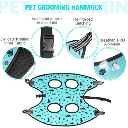 ATESON Dog Grooming Hammock Pet Harness for Grooming, Dog Sling