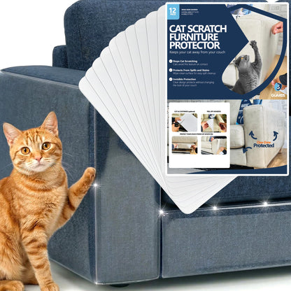 Furniture Protector from Cats, 12-Pack Anti-Scratching Furniture