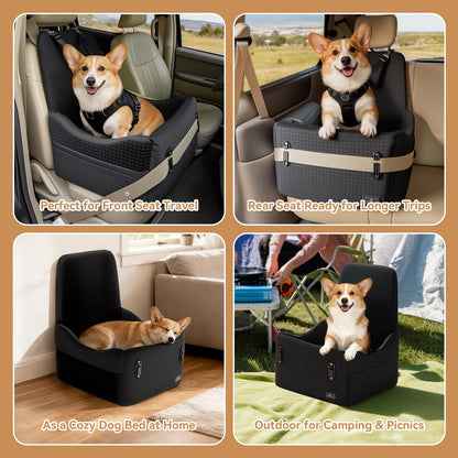 PETSFIT Dog Booster Car Seat for Small/Medium Dogs Up to Patented Seat