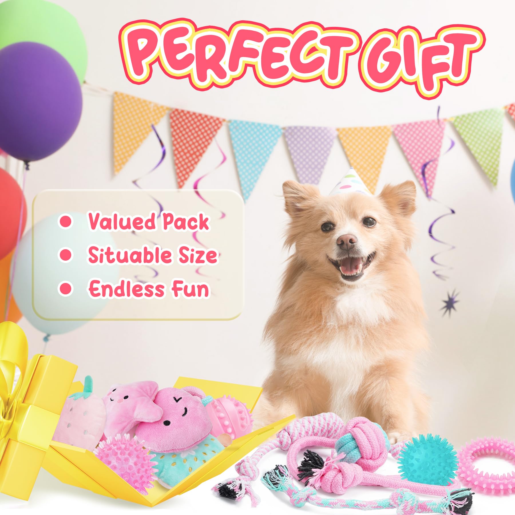 XIUGOAL Puppy Toys for Boredom 23 Pack Puppy Chew Toys for Chew