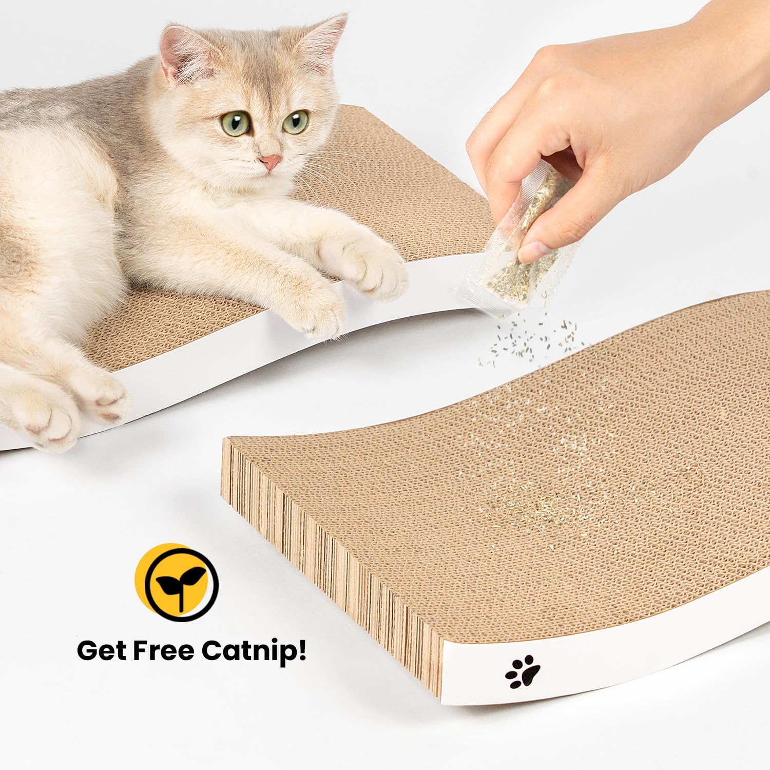 Cat Scratcher, Durable Scratch Pad, Corrugated Cardboard Pad
