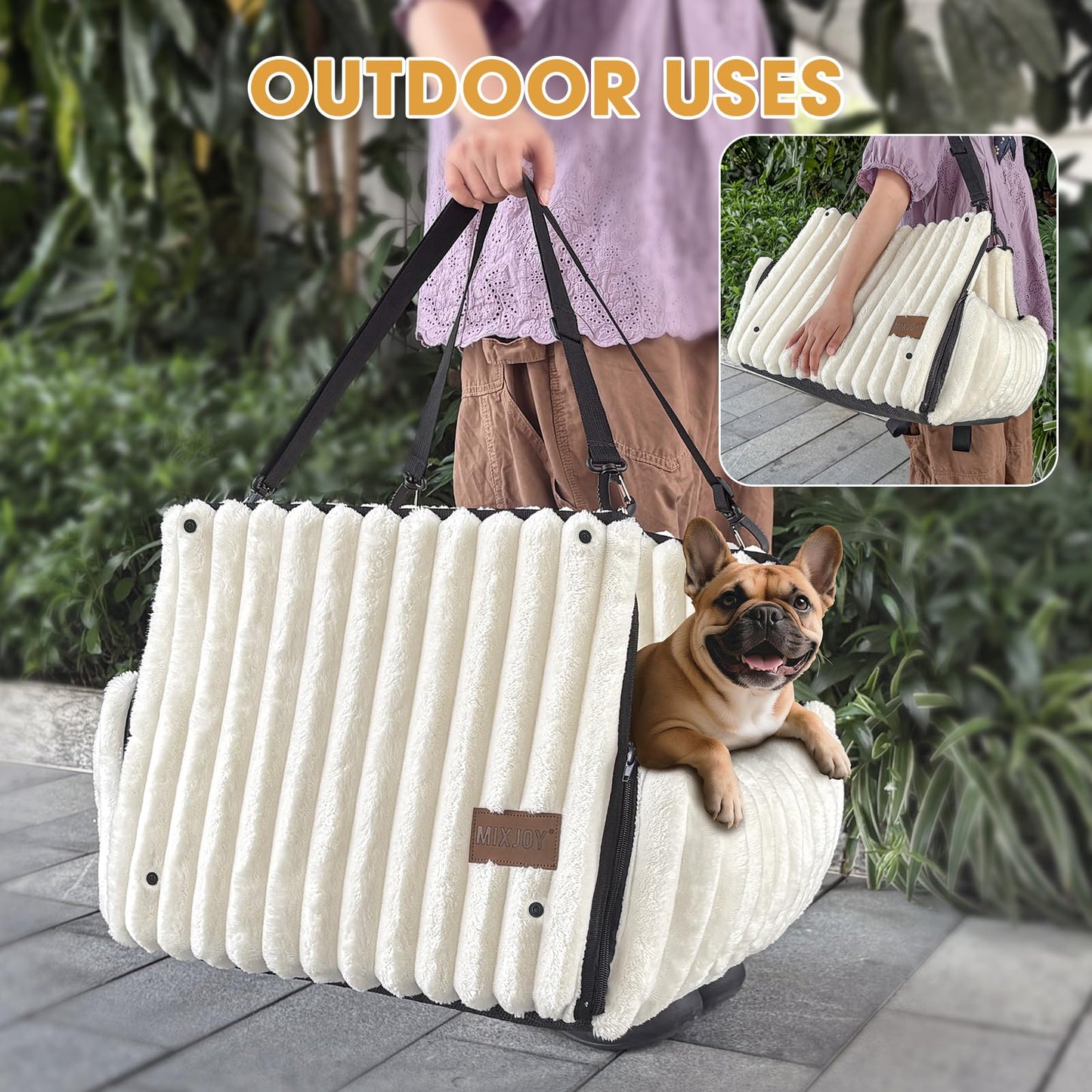 MIXJOY 6-in-1 Dog Car Seat for Small/Medium Dogs up Seat