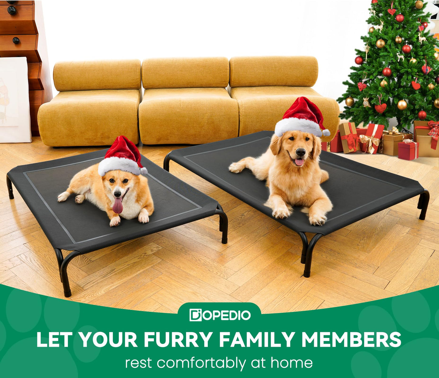 Elevated Dog Bed Raised Outdoor Dog Cot for Extra Bed