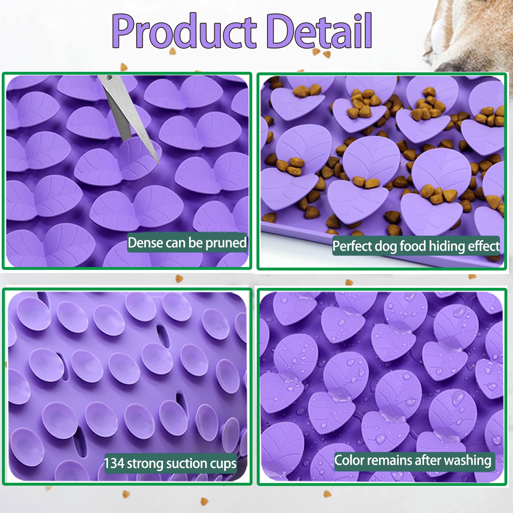 Femont Snuffle Mat for Medium Dogs,Silicone Slow Feeder Lick Mat