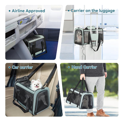 Petsfit 18 x 11 x 11 Pet Carrier Airline Approved, Soft-Sided Cushion