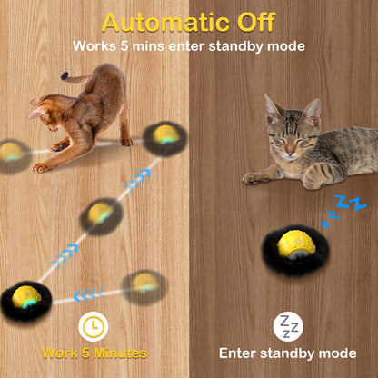 Muhhiba Interactive Cat Toys for Indoor Cats, Electric Cat Ball Ball
